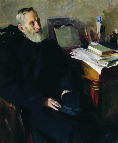 Portrait of Stjepan Nikolsky, uncle of the artist, 1901 - Boris Michailowitsch Kustodijew