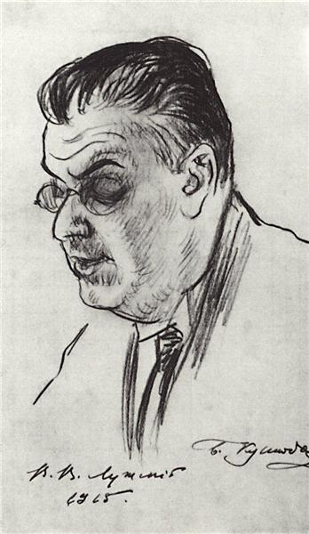 Portrait of V. Luzhsky, 1915 - Boris Koustodiev
