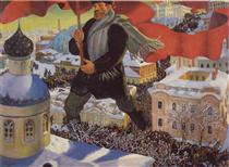 The Bolshevik - Boris Michailowitsch Kustodijew