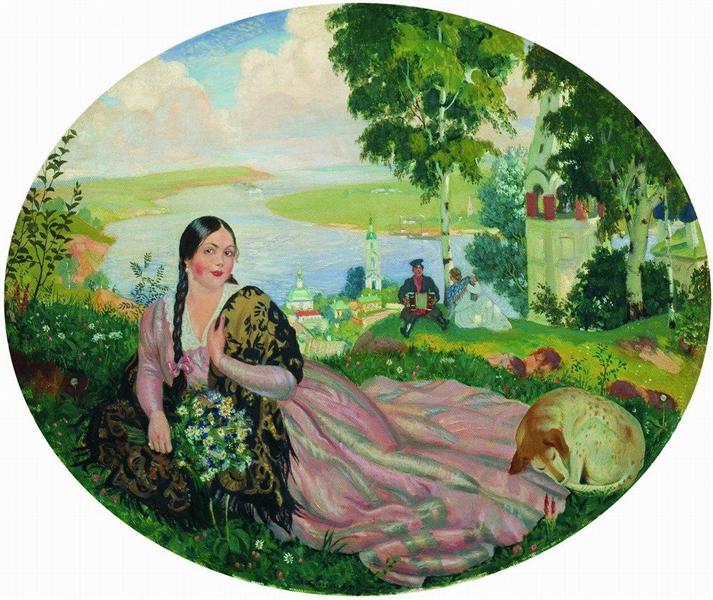 The girl on the Volga, 1919 - Борис Кустодієв