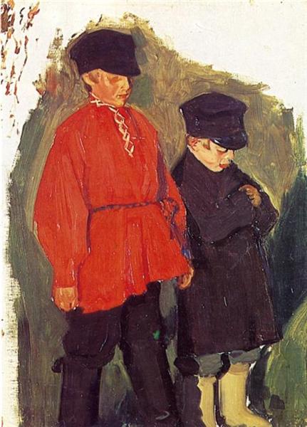 Деревенские мальчишки, 1905 - Борис Кустодиев
