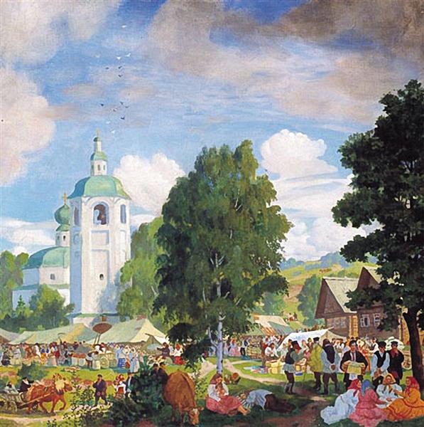 Village Fair, 1920 - Boris Michailowitsch Kustodijew