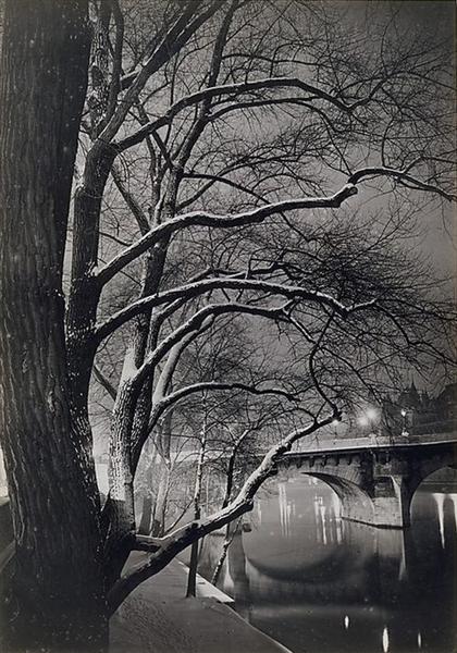 Les arbres des quais avec le Pont-Neuf, 1945 - Brassai