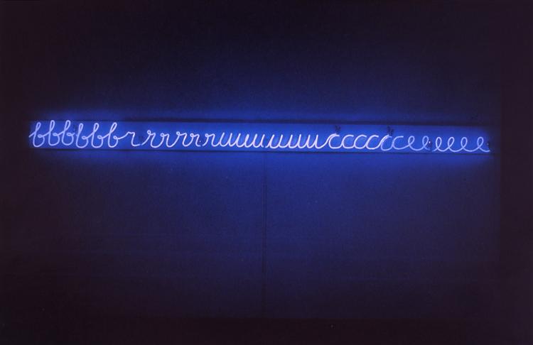 My Name as Though It Were Written on the Surface of the Moon, 1968 - Bruce Nauman