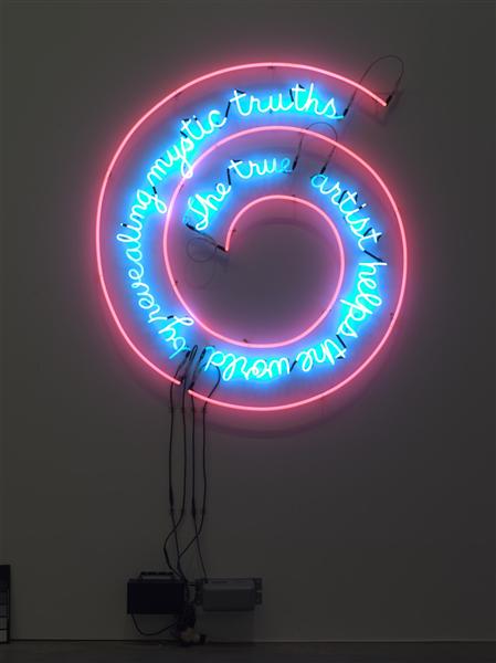 The True Artist Helps the World by Revealing Mystic Truths (Window or Wall Sign), 1967 - Bruce Nauman