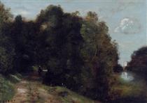 A Road through the Trees - Jean-Baptiste Camille Corot