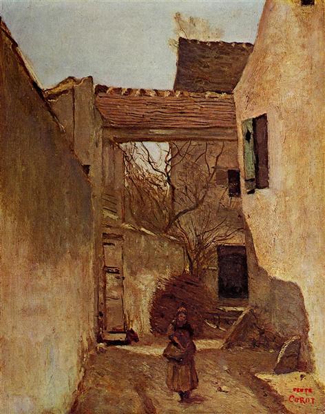 Ecouen, Corner of the Village, c.1870 - Jean-Baptiste Camille Corot