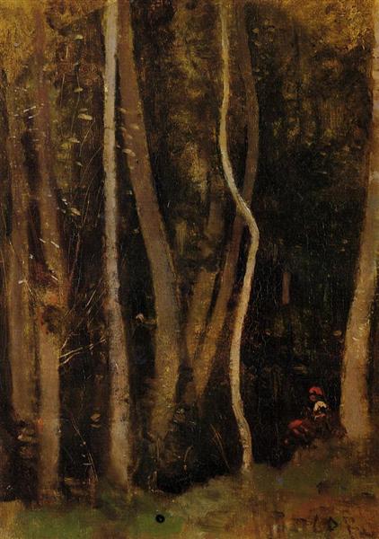 Люди в лесу, c.1850 - c.1860 - Камиль Коро