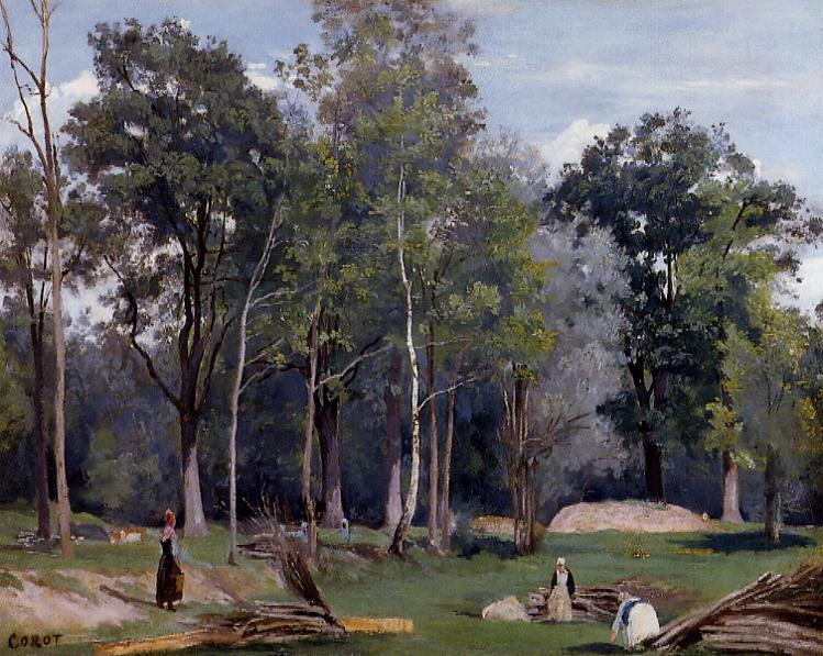 In the Woods at Ville d'Avray, c.1830 - c.1835 - Jean-Baptiste Camille Corot