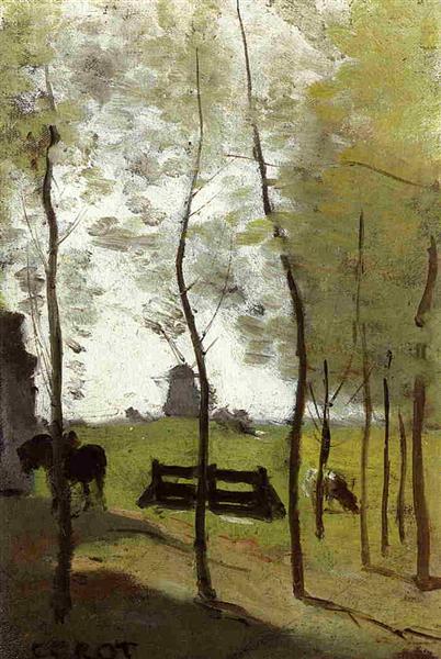 Near Rotterdam, 1854 - Jean-Baptiste Camille Corot