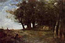 The Forestry Workers - Jean-Baptiste Camille Corot