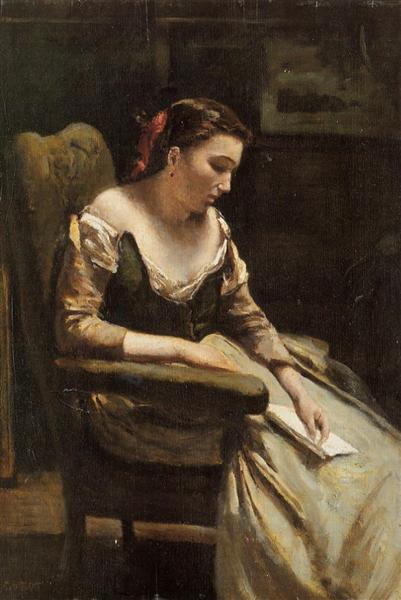The Letter, c.1865 - Jean-Baptiste Camille Corot
