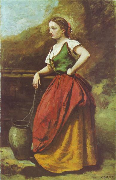 Молодая женщина у колодца, 1865 - 1870 - Камиль Коро