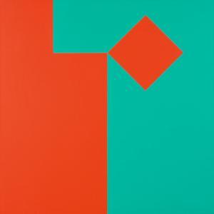 Rot-grün-volumen 1:1, 1/8 Bewegt, 1974 - Camille Graeser