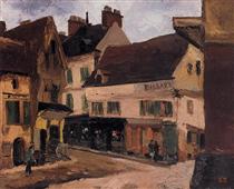 A Square in La Roche Guyon - Camille Pissarro