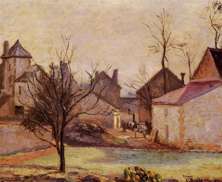 Farmyard in Pontoise, 1874 - 卡米耶·畢沙羅