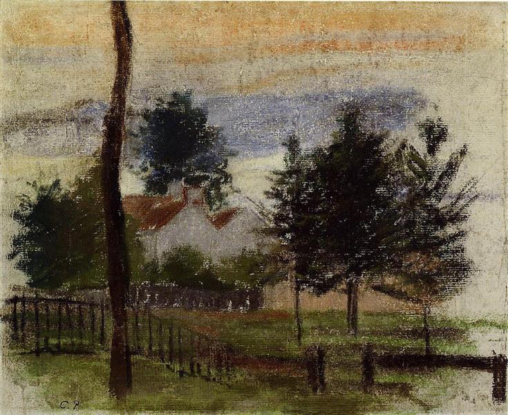 Landscape at Louveciennes, c.1869 - Camille Pissarro