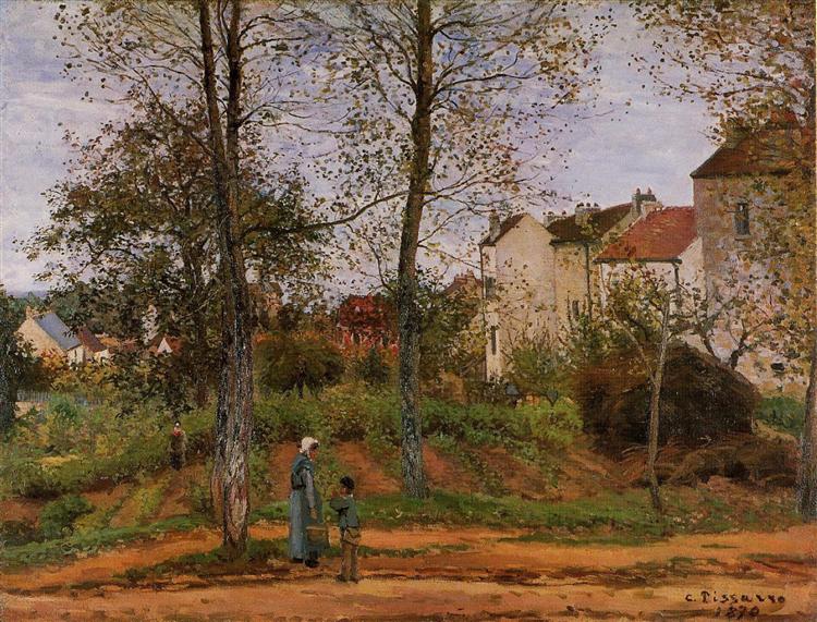 Landscape near Louveciennes 2, 1870 - Каміль Піссарро