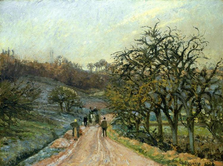 Lane of Apple Trees near Osny, Pontoise, 1874 - Камиль Писсарро