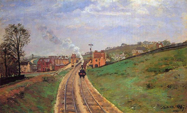 Lordship Lane Station, Dulwich, 1871 - 卡米耶·畢沙羅