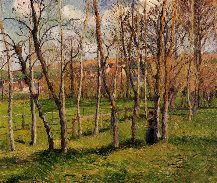Meadow at Bazincourt, 1885 - Камиль Писсарро