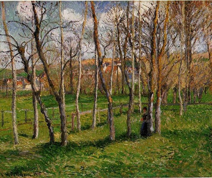 Meadow at Bazincourt, 1895 - Каміль Піссарро