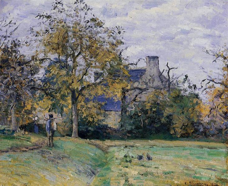 Piette's Home on Montfoucault, 1874 - Camille Pissarro