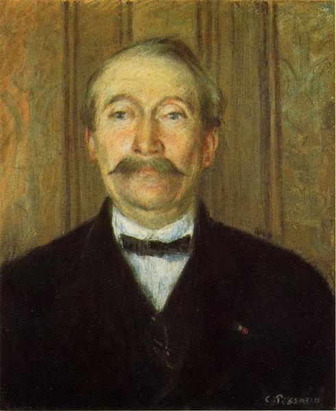 Portrait of Pere Papeille, Pontoise, c.1874 - 卡米耶·畢沙羅