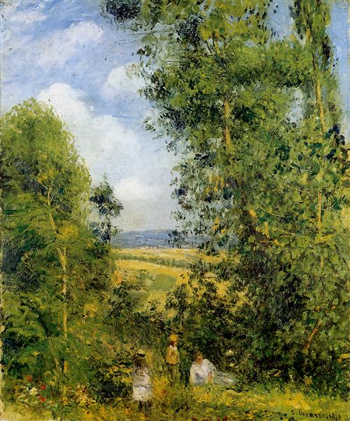 Resting in the woods Pontoise, 1878 - Камиль Писсарро