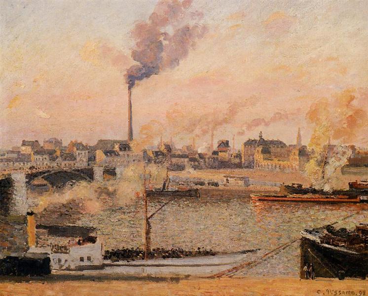 Saint Sever, Rouen Morning, Five O'Clock, 1898 - Camille Pissarro
