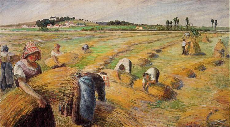 The Harvest, 1882 - Camille Pissarro