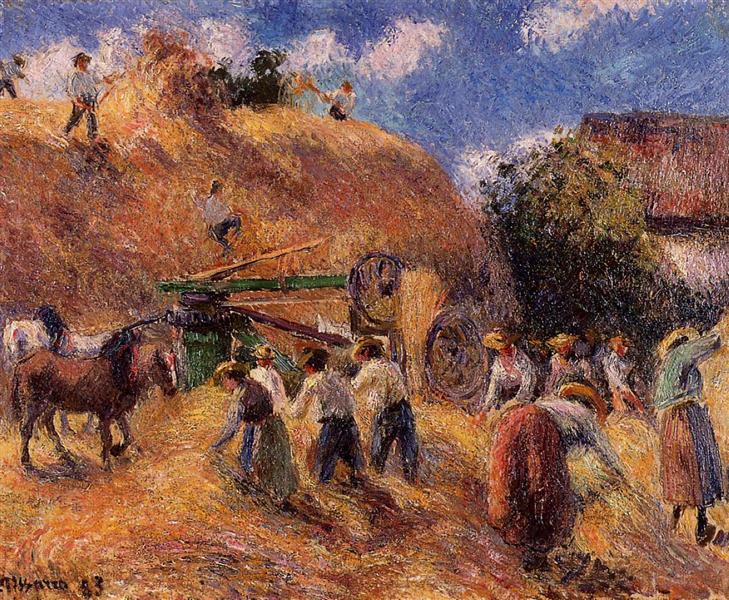 The Harvest, 1883 - Камиль Писсарро