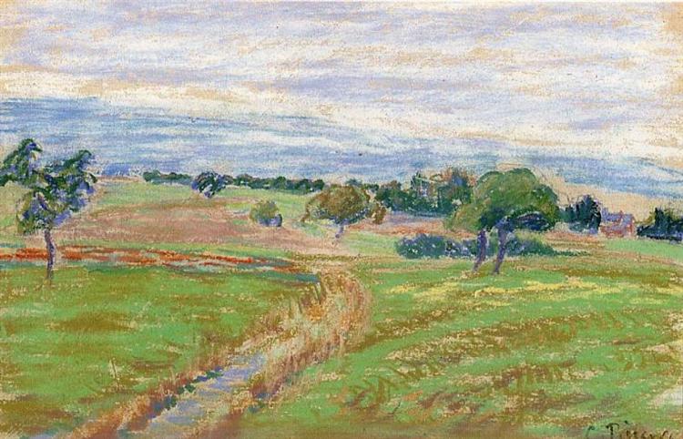 The Hills of Thierceville, c.1889 - c.1890 - Каміль Піссарро