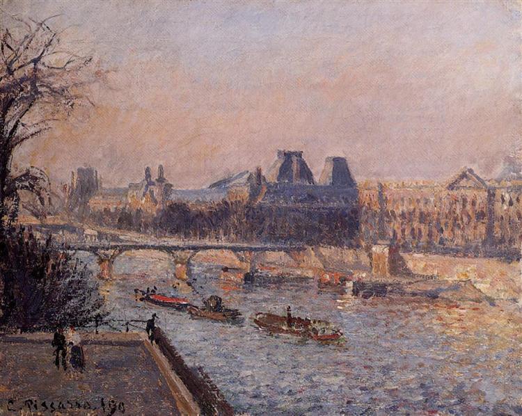 The Louvre, Afternoon, 1902 - Camille Pissarro