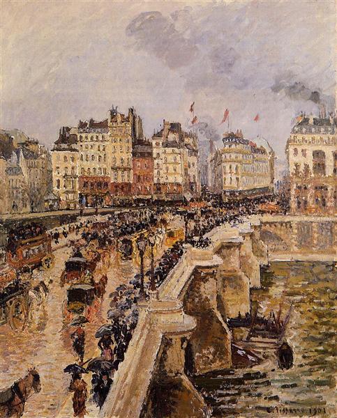 The Pont Neuf, Rainy Afternoon, 1901 - 卡米耶·畢沙羅