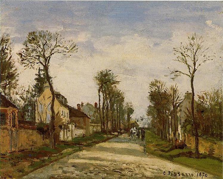 The Road to Versailles at Louveciennes, 1870 - Camille Pissarro