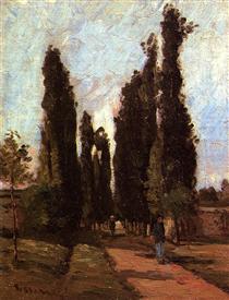 Der Weg - Camille Pissarro
