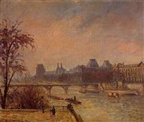 The Seine and the Louvre, Paris - Каміль Піссарро