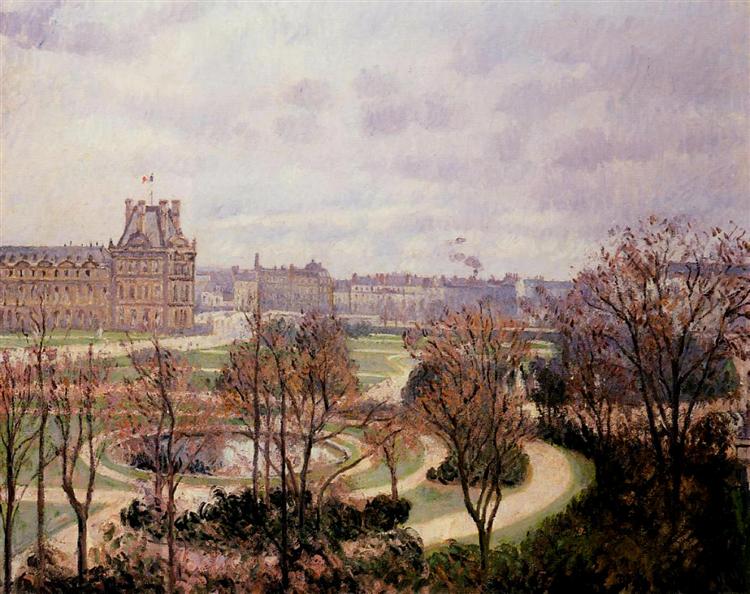 View of the Tuileries, Morning, 1900 - Камиль Писсарро