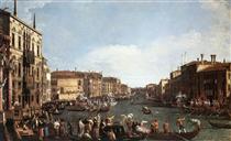 Venedig: Eine Regatta am Canal Grande - Giovanni Antonio Canal