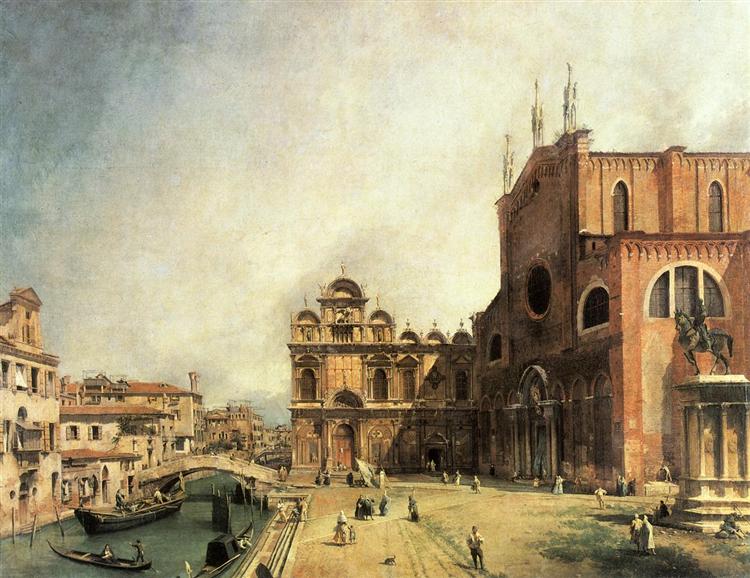 Santi Giovanni e Paolo and the Scuola de San Marco, c.1725 - Giovanni Antonio Canal