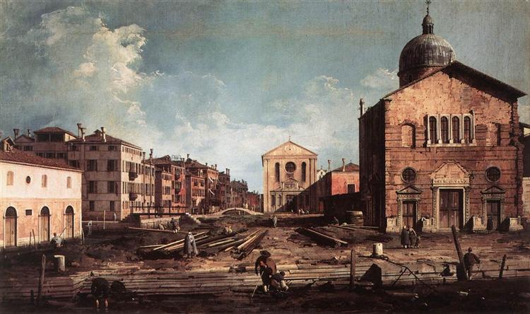 View of San Giuseppe di Castello, c.1745 - 加纳莱托
