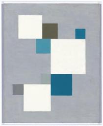Composition with a Blue Square - Carl Buchheister