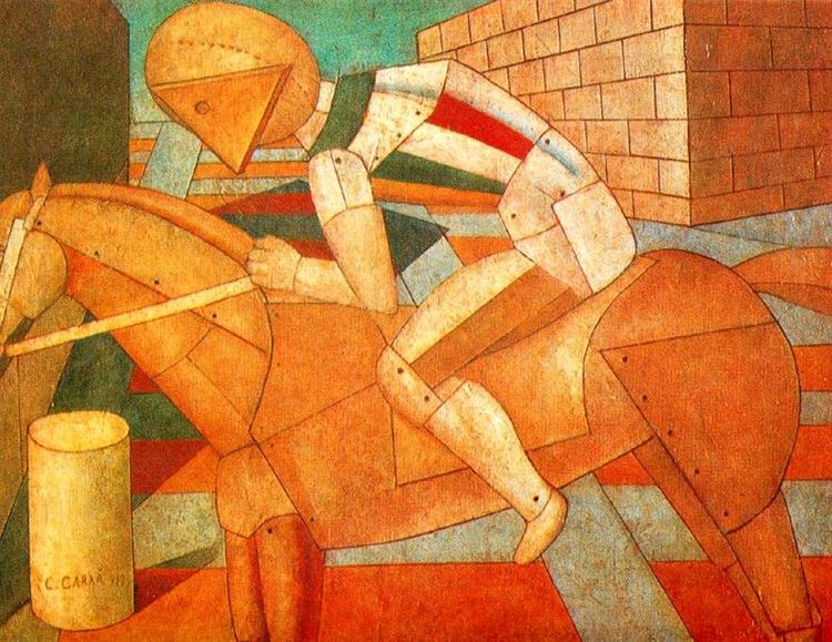 Western Horseman, 1917 - Carlo Carrà