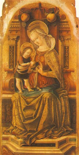 Madonna and Child Enthroned, c.1476 - 卡羅·克里韋利