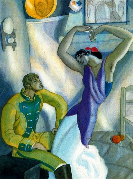 Illustration for 'Carmen', 1932 - Карлос Саенс де Техада