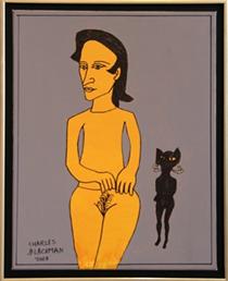 Nude and Cat - Charles Blackman