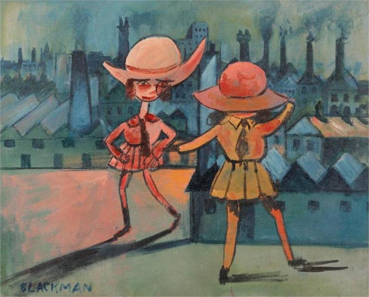 Schoolgirls and Factory Smoke, 1953 - Charles Blackman