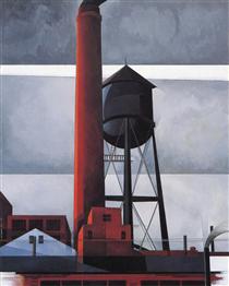 Chimney and Water Tower - 查理斯·德穆斯