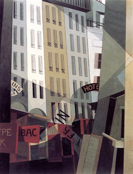Rue du Singe Qui Pêche, 1921 - Charles Demuth